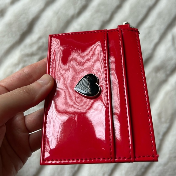 Betsey Johnson Keychain  ID Credit Card Holder Case Red - Picture 4 of 14